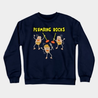 Plumbing Rocks Light Crewneck Sweatshirt